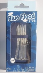 BLUE FLOOD TRANSPORENT 70MM 4 PCS SİLİKON YEM - BLUE FLOOD