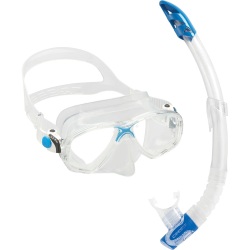CRESSI MAREA+GAMMA MASKE ŞNORKEL SET CLEAR/BLUE - Cressi