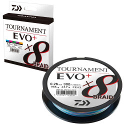 DAIWA TOURNAMENT EVO+ 8B 300M 0.16MM MULTICOLOR İPEK MİSİNA - DAIWA