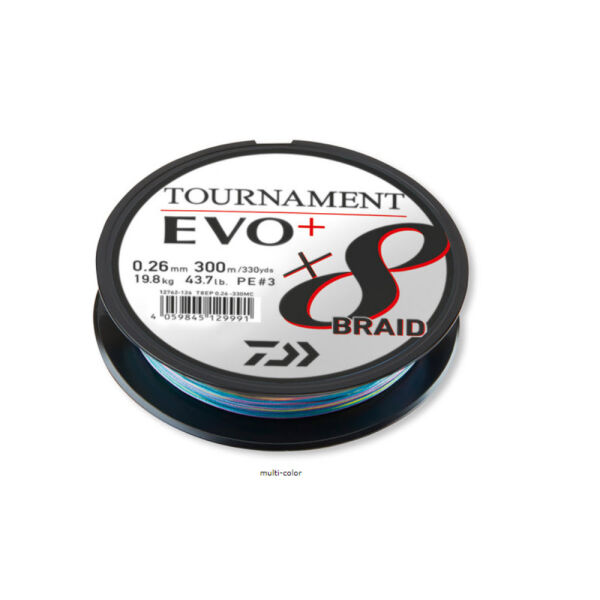 DAIWA TOURNAMENT EVO+ 8B 300M 0.16MM MULTICOLOR İPEK MİSİNA - 2