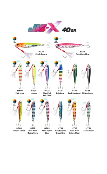 Fujin Jig-X 40gr MT04 Zebra Glow - 2