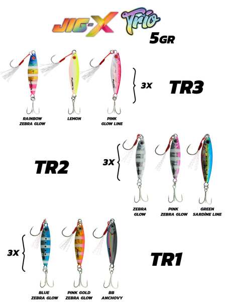 Fujin Jig-X Trio Micro Jig 5gr TR2 - 1