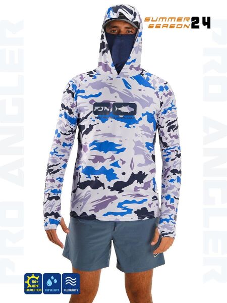 Fujin Pro Angler S24 Buff&Hoodi Natural B.C #XL Balıkçı T-Shirt - 2