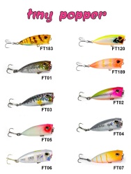Fujin Tiny Popper 4cm 3gr #FT03 Trans iwashi Maket Yem - 