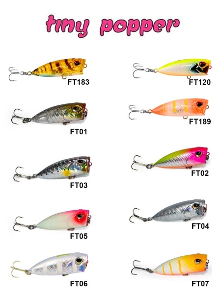 Fujin Tiny Popper 4cm 3gr #FT03 Trans iwashi Maket Yem - 1