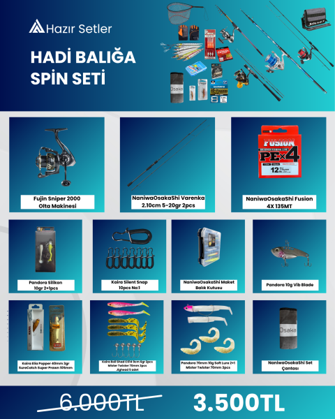 Hadi Balığa Spin Seti - Spin Avcıları İçin Hazır Olta Seti - 1