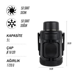 IGLOO Big Barrel Termos 3 Litre, Renk:, Beden: - 6