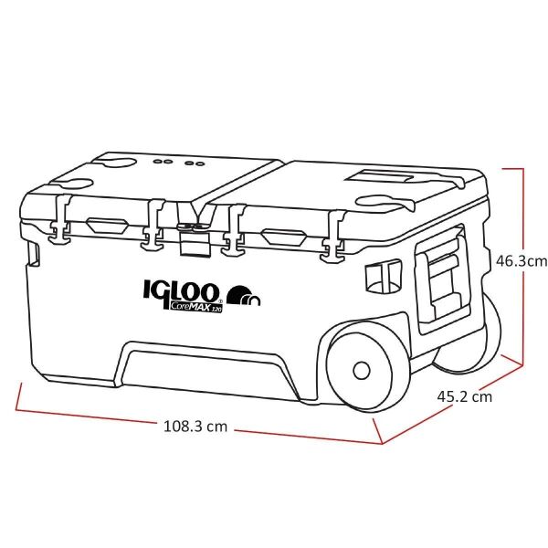 IGLOO CoreMAX 120 Tekerlekli Buzluk 120 Litre, Re - 3