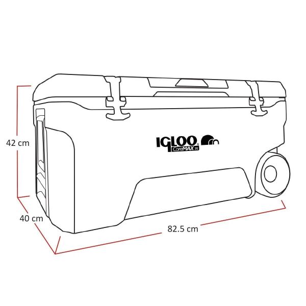 IGLOO CoreMAX 75 Tekerlekli Buzluk 75 Litre, Renk - 3