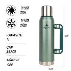 IGLOO Legend Klasik Termos 1.3 Litre, Renk:, Beden - 4