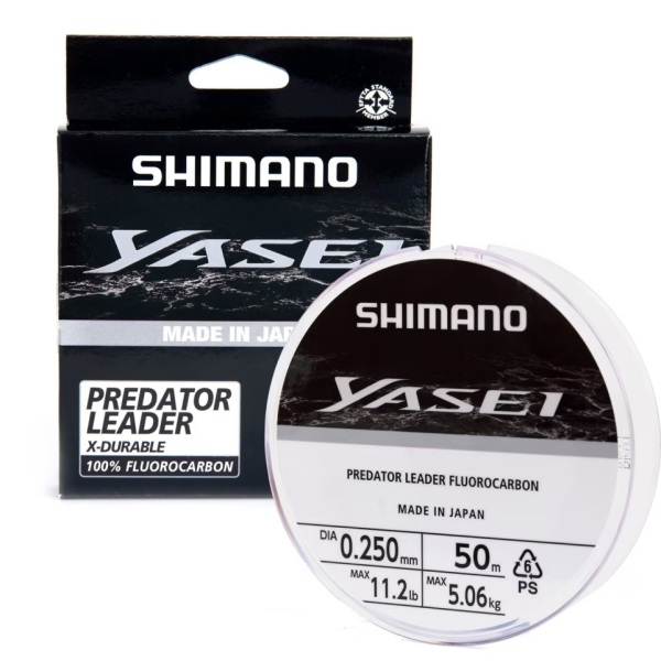 Line Yasei Fluoro Leader 50m 0.25mm 5.06kg Grey Şok Lider - 1