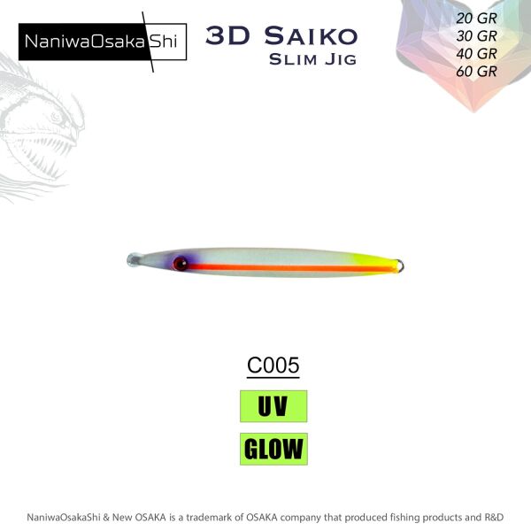 NaniwaOsakaShi 3D Saiko Slim Jig 20Gr C005 - 1