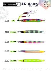 NaniwaOsakaShi 3D Saiko Slim Jig 20Gr C006 - NaniwaOsakaShi