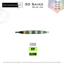NaniwaOsakaShi 3D Saiko Slim Jig 40Gr C002 - NaniwaOsakaShi