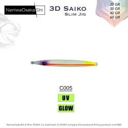 NaniwaOsakaShi 3D Saiko Slim Jig 60Gr C005 - NaniwaOsakaShi