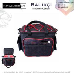 NANIWAOSAKASHI BALIKCI MALZEME CANTASI RED - 