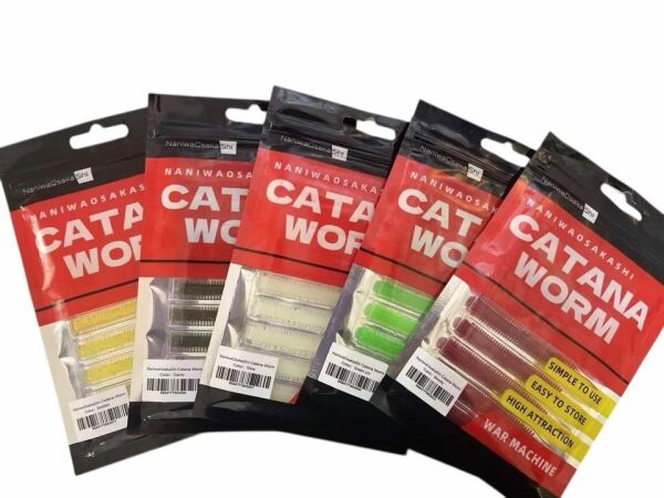 NaniwaOsakaShi Catana Worm 8cm Golden 10Pcs - 4