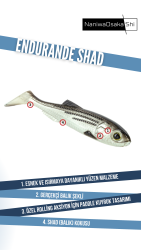 NANIWAOSAKASHI ENDURANDE SHAD 70MM C059 SİLİKON YEM - 3