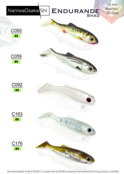 NANIWAOSAKASHI ENDURANDE SHAD 70MM C092 SİLİKON YEM - 2