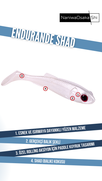 NANIWAOSAKASHI ENDURANDE SHAD 70MM C092 SİLİKON YEM - 3