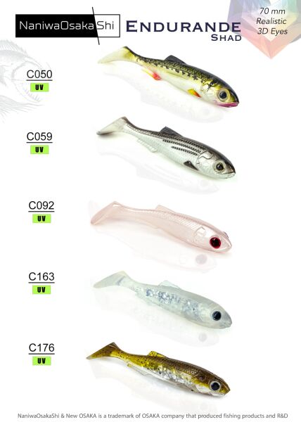 NANIWAOSAKASHI ENDURANDE SHAD 70MM C176 SİLİKON YEM - 2