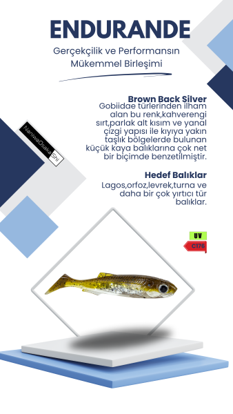 NANIWAOSAKASHI ENDURANDE SHAD 70MM C176 SİLİKON YEM - 5