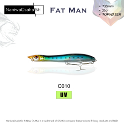 NANIWAOSAKASHI FAT MAN 135MM 26GR TOPWATER C010 - NaniwaOsakaShi