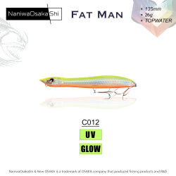 NANIWAOSAKASHI FAT MAN 135MM 26GR TOPWATER C012 - NaniwaOsakaShi