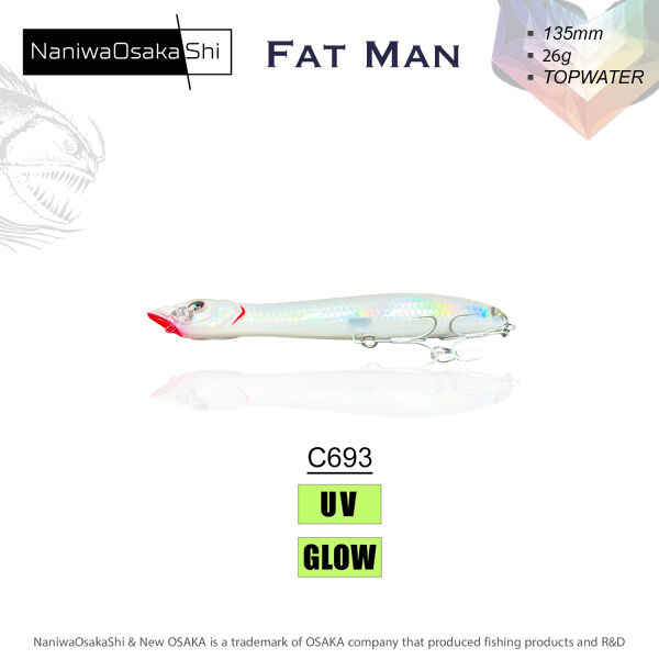 NANIWAOSAKASHI FAT MAN 135MM 26GR TOPWATER C693 SAHTE BALIK - 1