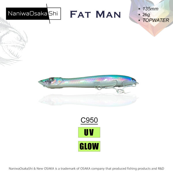 NANIWAOSAKASHI FAT MAN 135MM 26GR TOPWATER C950 SAHTE BALIK - 1