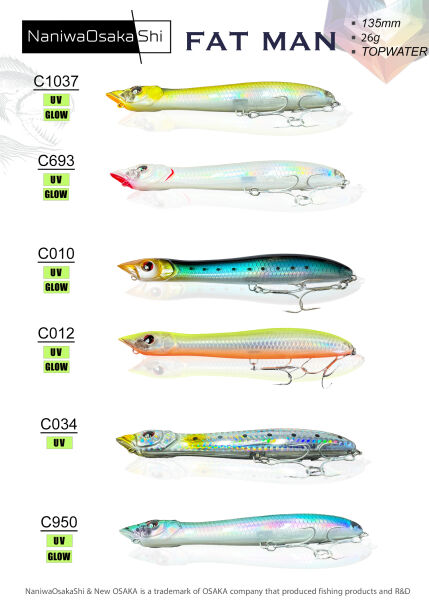 NANIWAOSAKASHI FAT MAN 135MM 26GR TOPWATER C950 SAHTE BALIK - 2