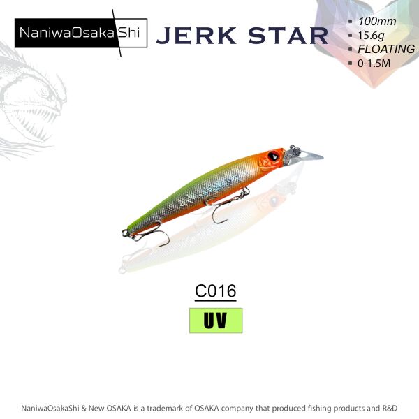 NANIWAOSAKASHI JERKSTAR 100MM 15.6G COLOR:C016 - 1