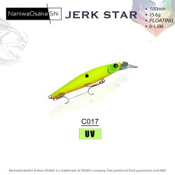 NANIWAOSAKASHI JERKSTAR 100MM 15.6G COLOR:C017 - NANIWAOSAKASHI