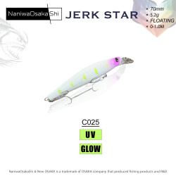 NANIWAOSAKASHI JERKSTAR 70MM 5.2G COLOR:C025 SAHTE BALIK - NANIWAOSAKASHI