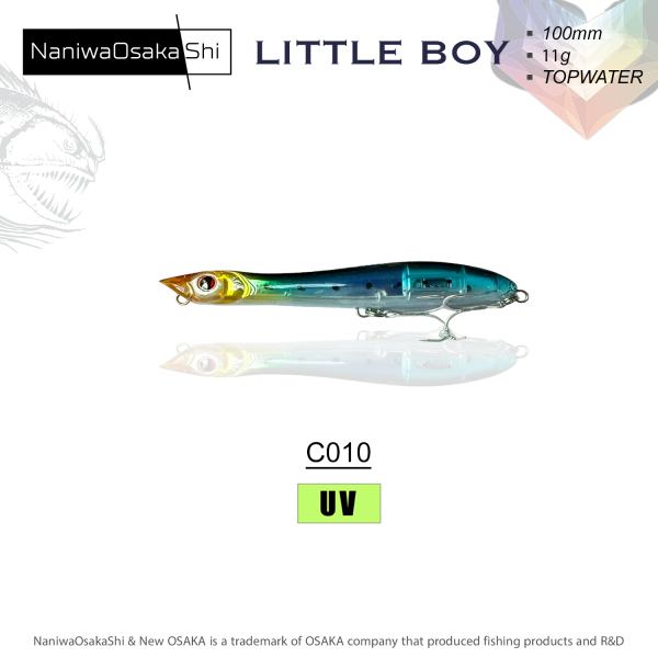 NANIWAOSAKASHI LITTLE BOY 100MM 11GR TOPWATER C010 - 1