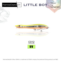 NANIWAOSAKASHI LITTLE BOY 100MM 11GR TOPWATER C012 - NANIWAOSAKASHI
