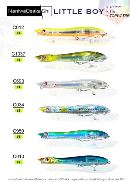 NANIWAOSAKASHI LITTLE BOY 100MM 11GR TOPWATER C1037 SAHTE BALIK - 2