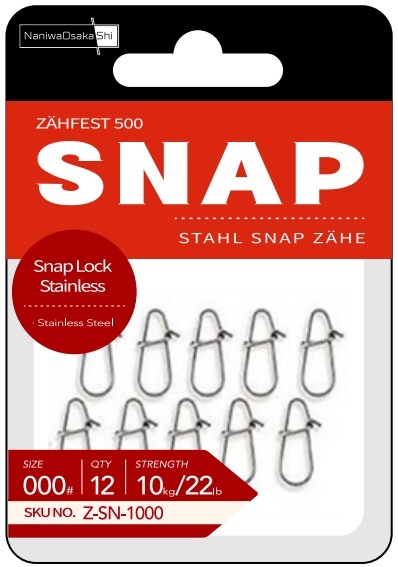 NaniwaOsakaShi Zahfest500 Snap Lock Stainless Size:00 - 1