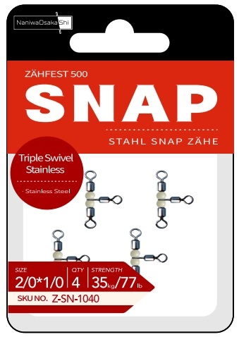 NaniwaOsakaShi Zahfest500 Triple Swivel Stainless Size:2*3 - 1
