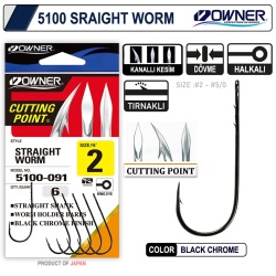 OWNER 5100 NO:1/0 STRAIGHT WORM - OWNER