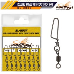 PORTFISH BL3007 No:4 Kilitli Klips 10pcs - PORTFISH