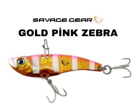 SG 3D MINNNOW VIB BLADE5,5CM 14,5G GOLD PINK ZEBRA - 2
