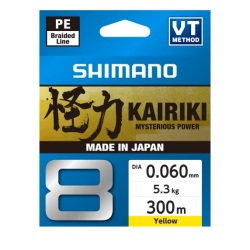 Shimano Kairiki 8 300m Yellow 0.060mm/5.3kg - 1