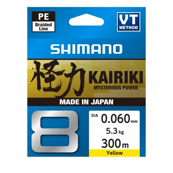 Shimano Kairiki 8 300m Yellow 0.060mm/5.3kg - 1