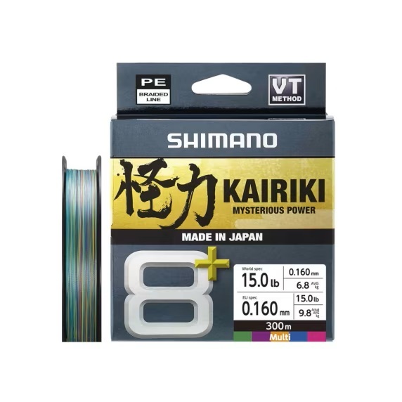 Shimano Line Kairiki 8+ 300m 0.16mm 9.8kg Multi C. - 1