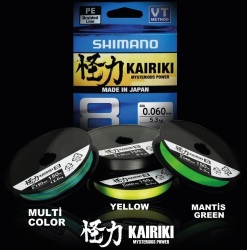 SHIMANO LİNE KAİRİKİ 8+150M 0,315 MM37,1KG M.GREEN İP MİSİNA - SHIMANO